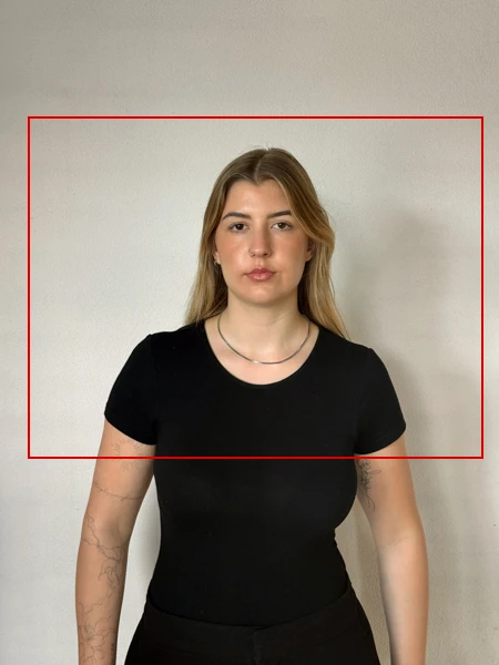 Beispiel: zu weit weg und im Hochformat fotografiert